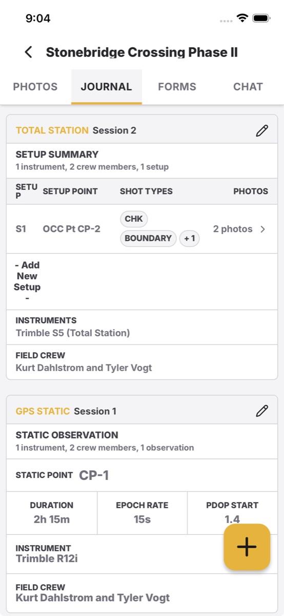 ZiaMap Field Journal mobile app